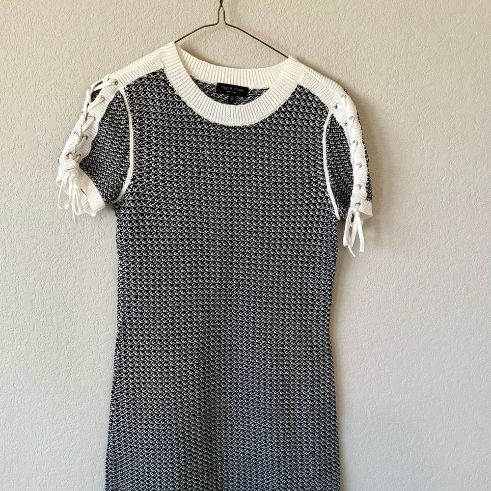 Women’s Rag and Bone Black And White Sweater Dress Size Small